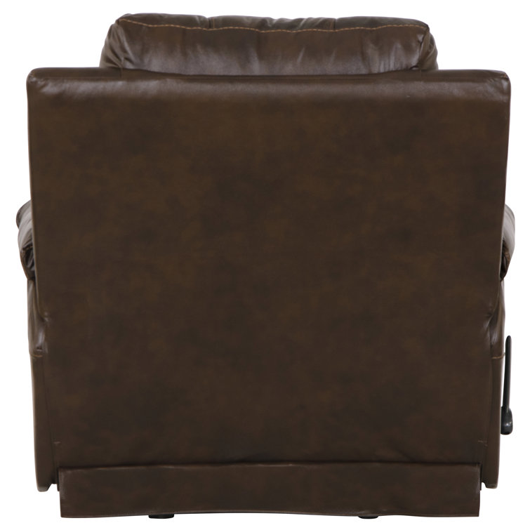 Positano Transitional Cocoa Brown Leather Rocker Recliner