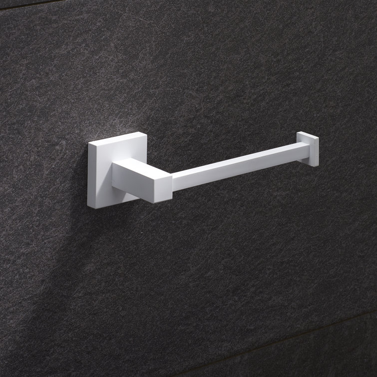 Matte White Brass Wall Mounted Toilet Paper Holder