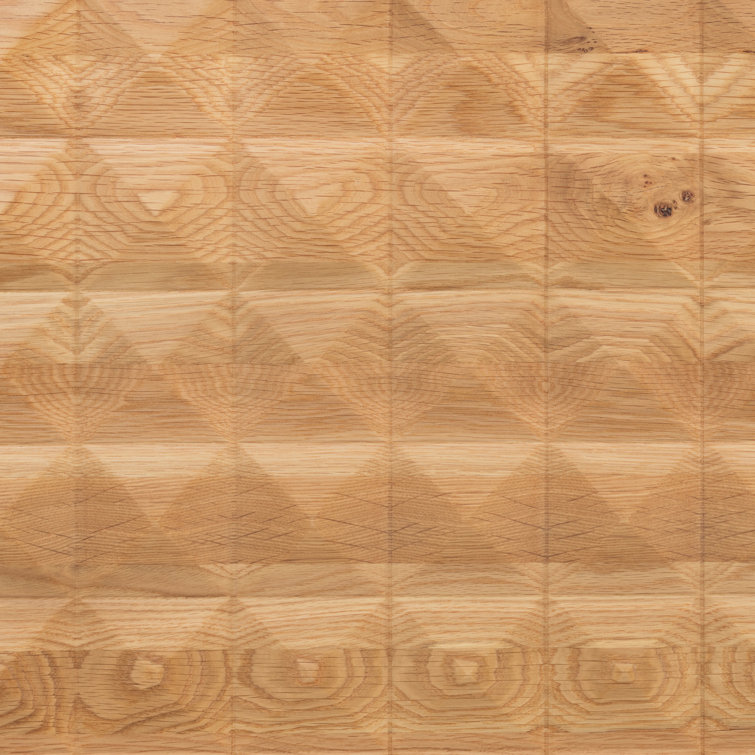 Santino 71'' Oak Mid-Century Modern Pyramid Sideboard