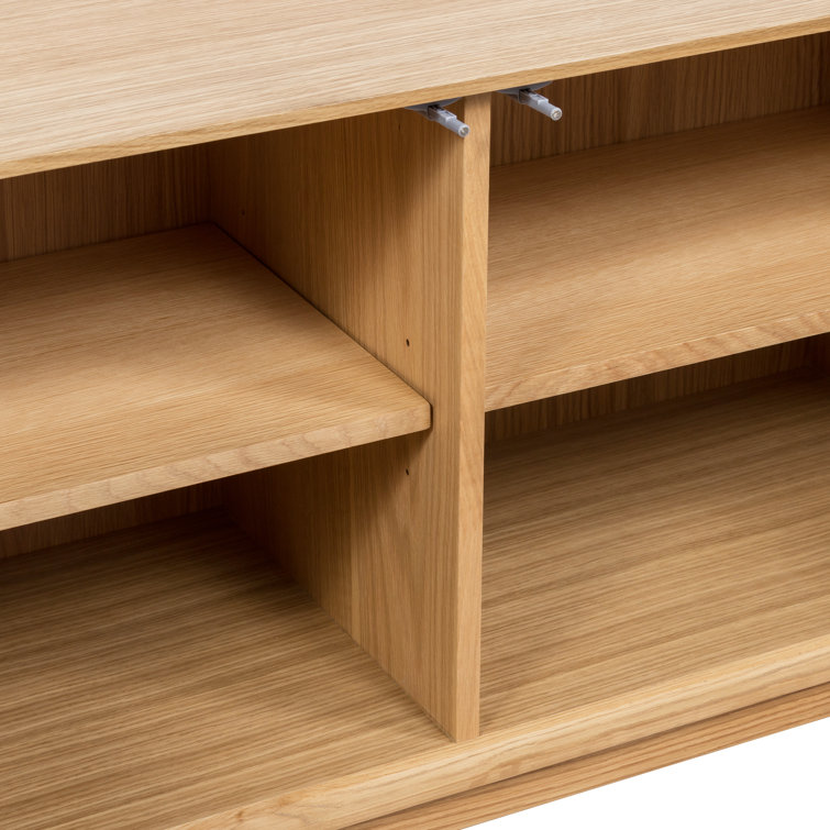 Santino 71'' Oak Mid-Century Modern Pyramid Sideboard