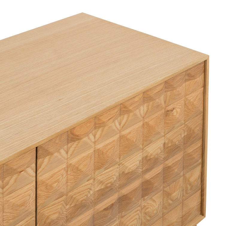 Santino 71'' Oak Mid-Century Modern Pyramid Sideboard