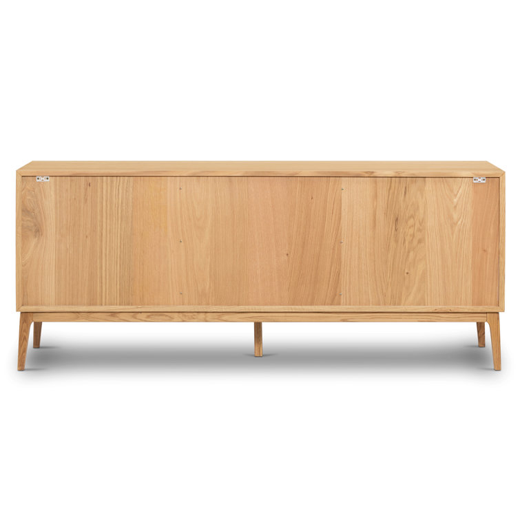 Santino 71'' Oak Mid-Century Modern Pyramid Sideboard