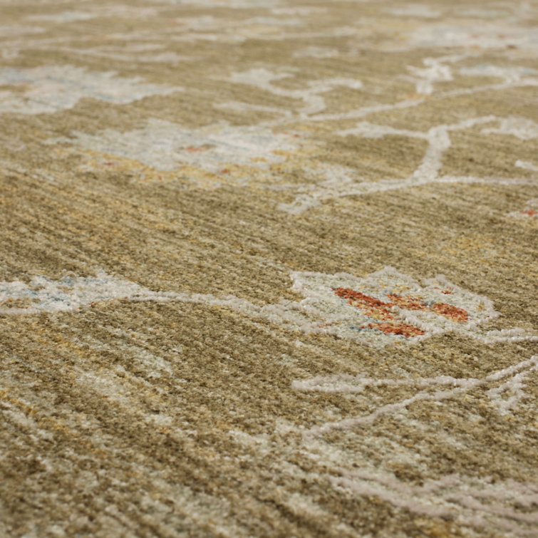 Handmade Brown Rectangular Synthetic Stain-resistant Area Rug