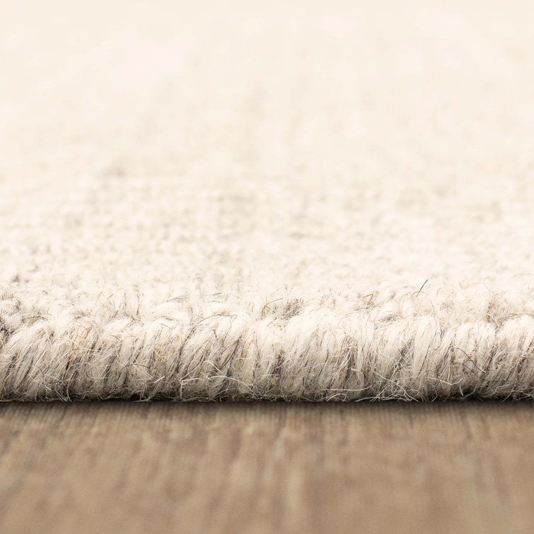 Sophisticated Silver 6'x9' Hand-Loomed Wool Blend Area Rug