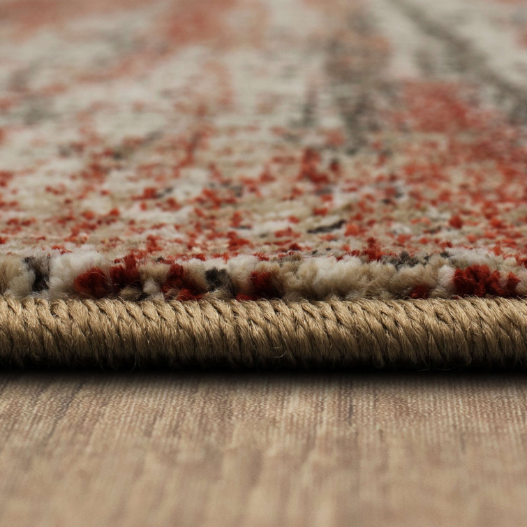 Craquelure Ginger Multicolor Abstract Tufted Area Rug