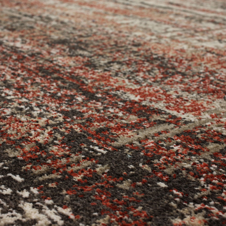 Craquelure Ginger Multicolor Abstract Tufted Area Rug