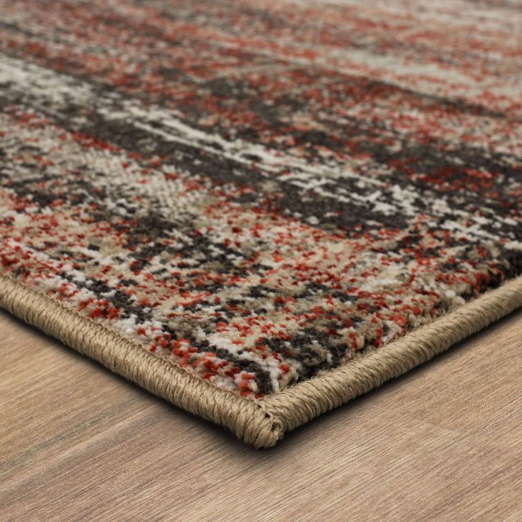 Craquelure Ginger Multicolor Abstract Tufted Area Rug