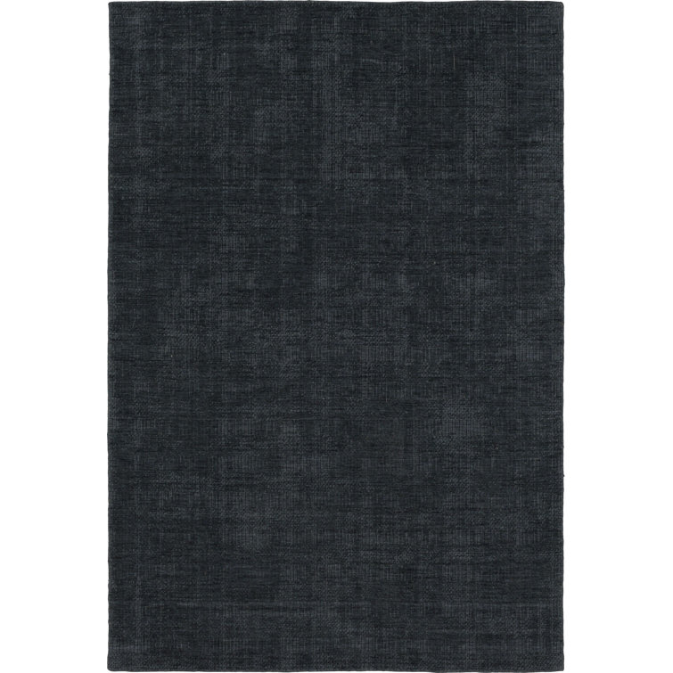 Charcoal Elegance 8' x 10' Hand-Loomed Wool Area Rug