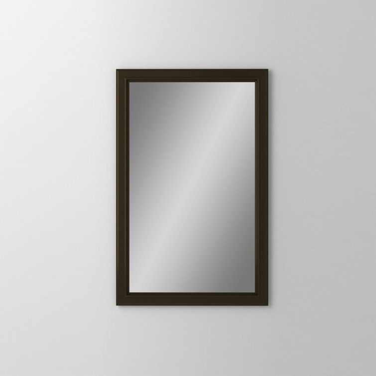 Elegant Traditional Rectangular Vanity Mirror in Vintage Brass