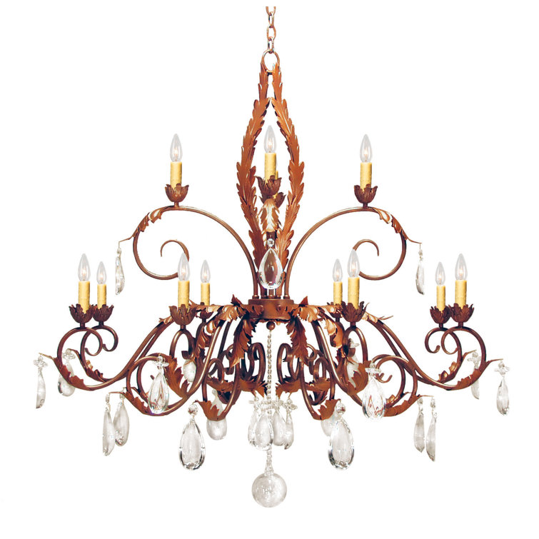 Rusty Nail Crystal 12-Light Empire Chandelier