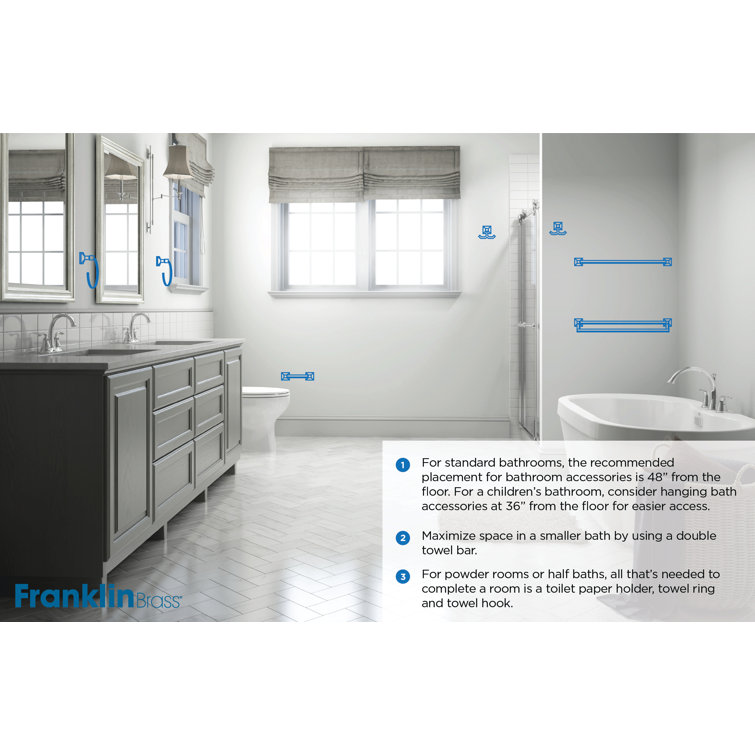 Maxted Brushed Nickel Modern Wall Mount Toilet Paper Holder
