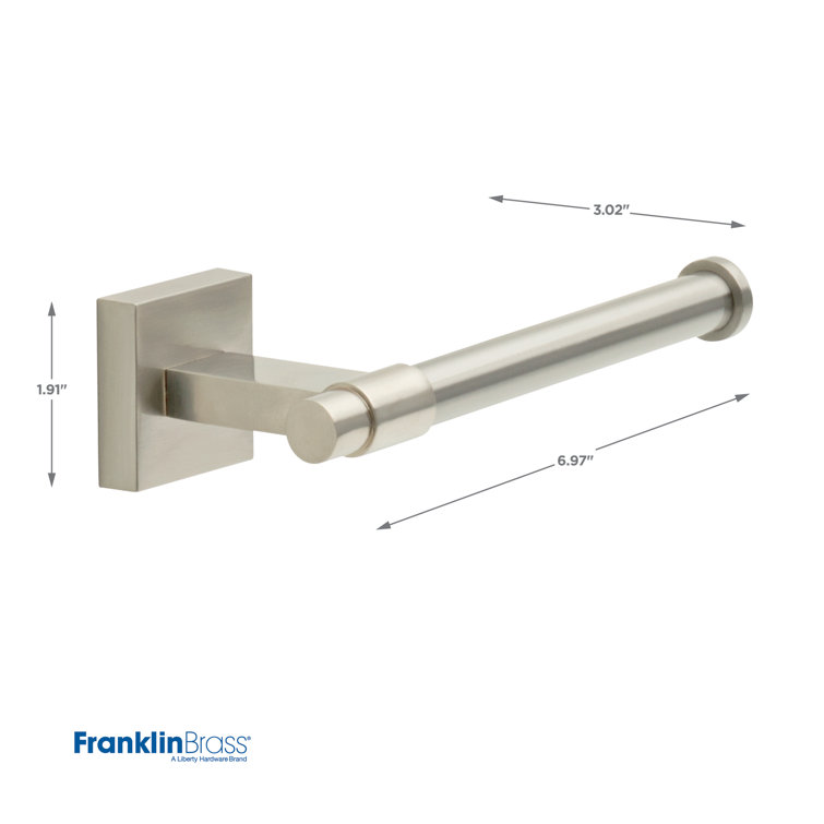 Maxted Brushed Nickel Modern Wall Mount Toilet Paper Holder