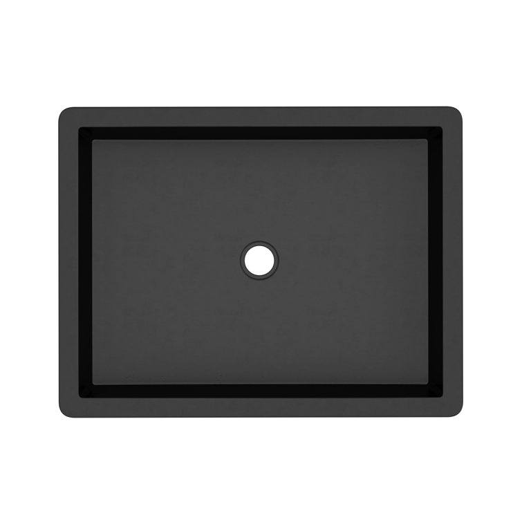 Charcoal NativeStone Rectangular Undermount 19" Bathroom Sink