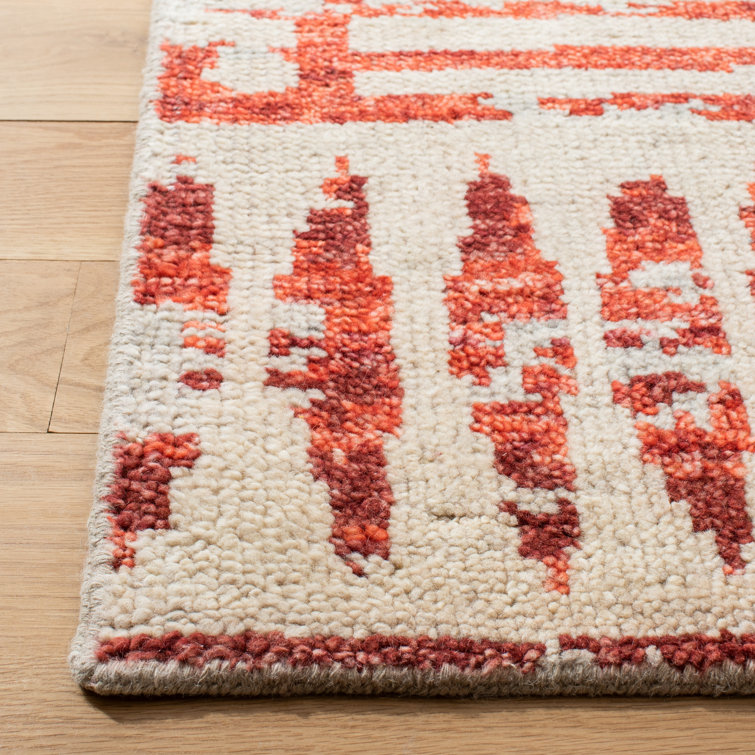 Samarkand Khotan Motif 10' x 14' Red Wool Area Rug