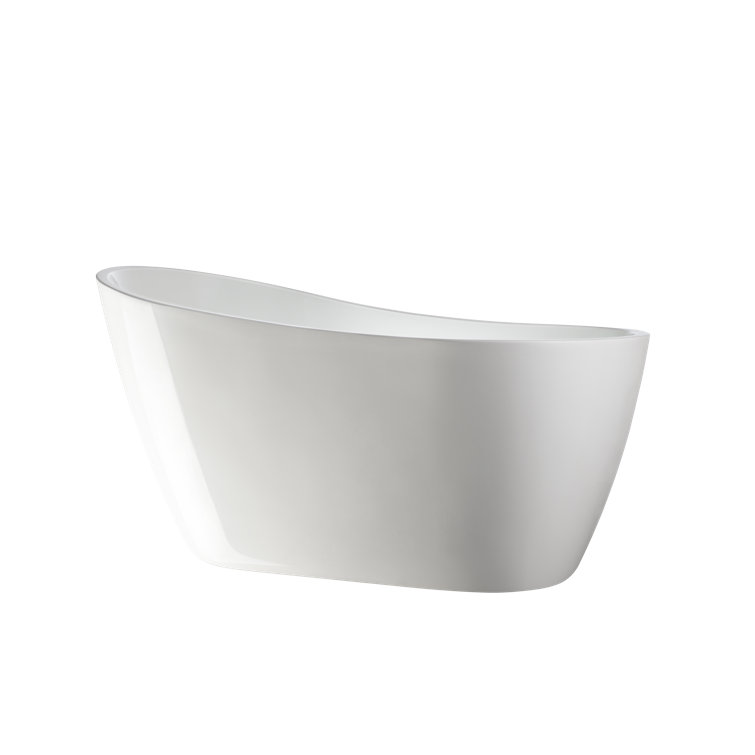 Maya 55" White Freestanding Acrylic Soaking Bathtub