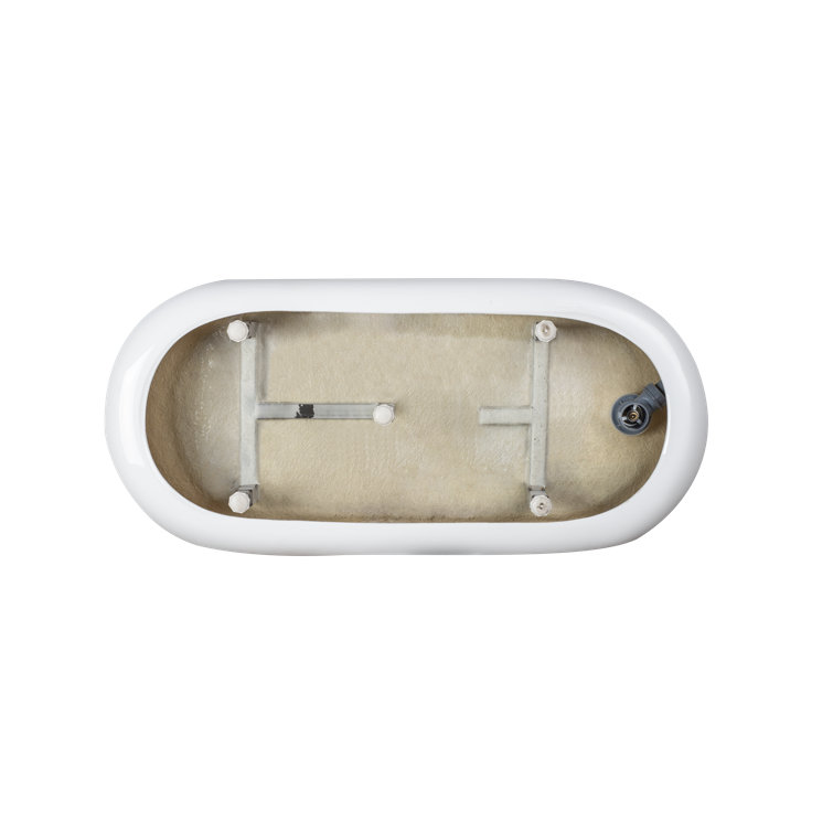 Maya 55" White Freestanding Acrylic Soaking Bathtub