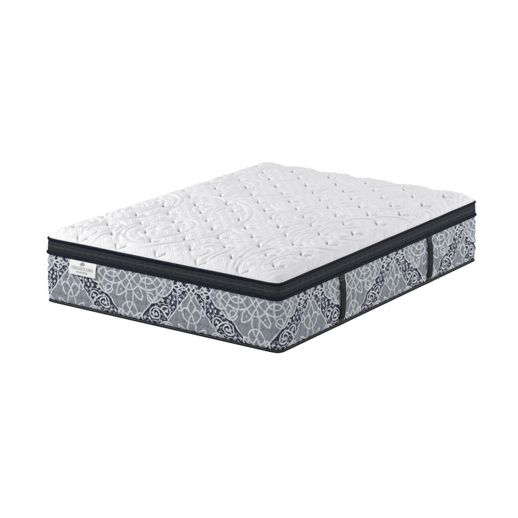 King Size Gray Pillowtop Gel Memory Foam Mattress