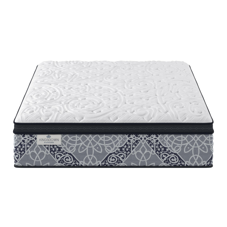 King Size Gray Pillowtop Gel Memory Foam Mattress