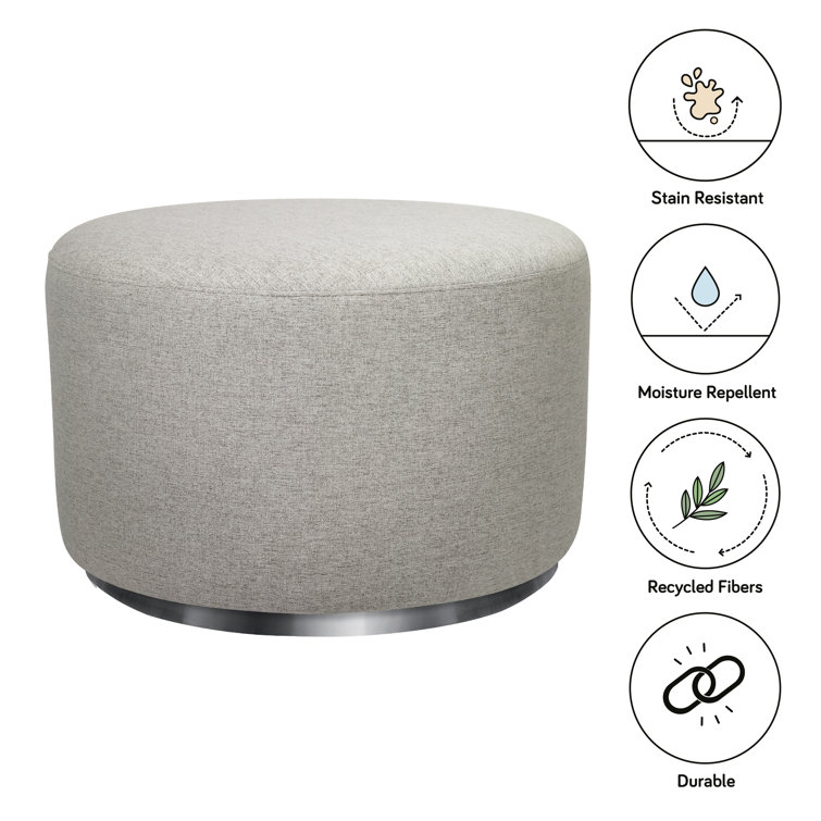 Tuba Gliding Ottoman In Eco-Performance Fabric | Water Repellent & Stain Resistant