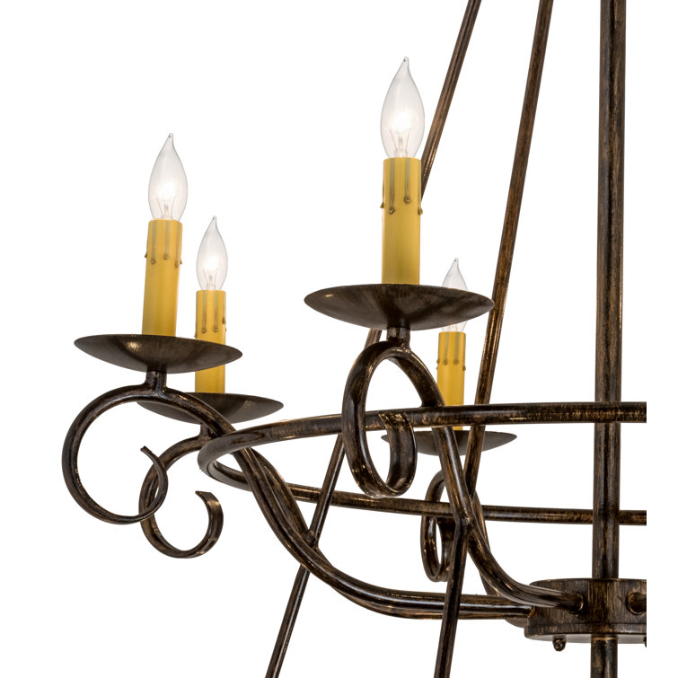 Estrella Bronze 24-Light Candle Empire Chandelier