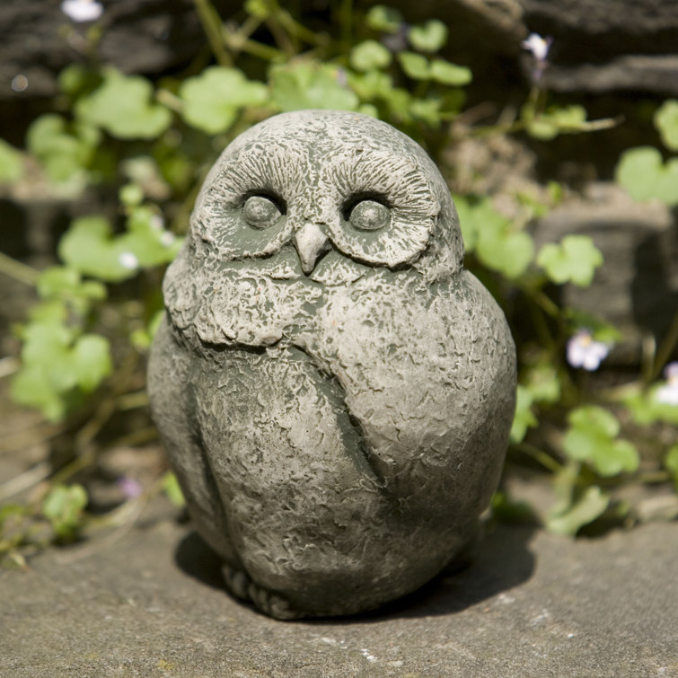 Verde Green Concrete Baby Barn Owl Statue