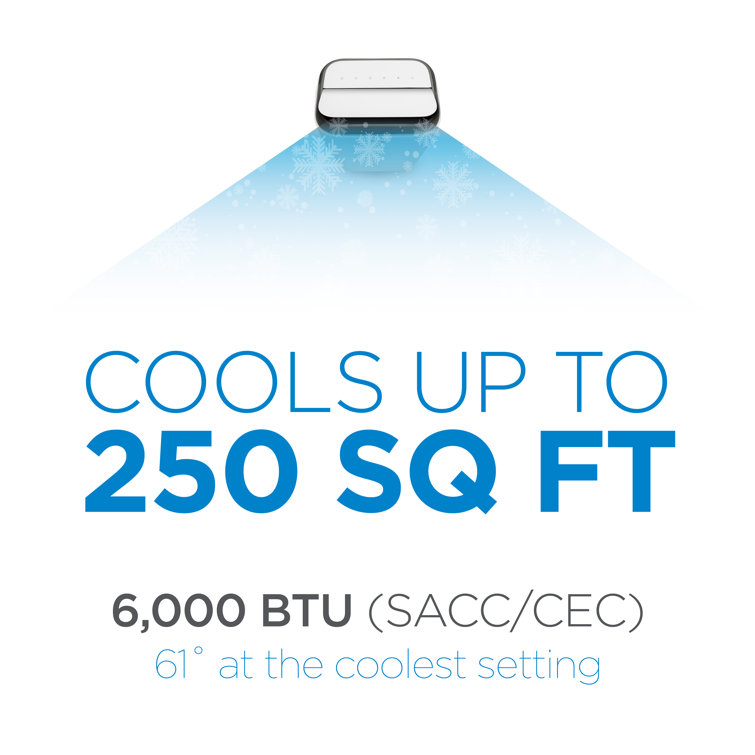Commercial Cool 6000 BTU White Portable Air Conditioner with Remote
