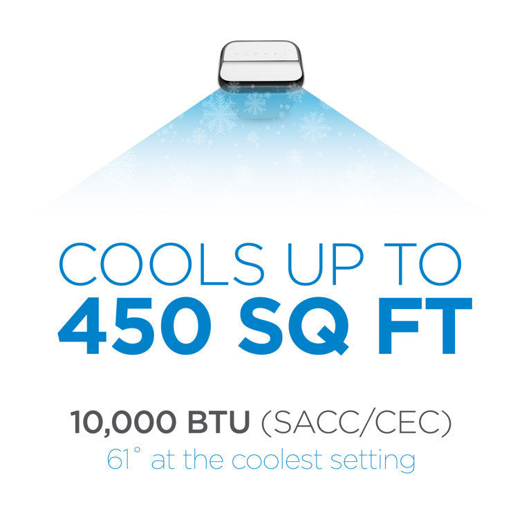 Commercial Cool 10,000 BTU White Portable Air Conditioner with Heater