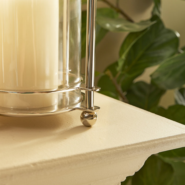 Lauren Silver Glass Hurricane Candle Holder Vase