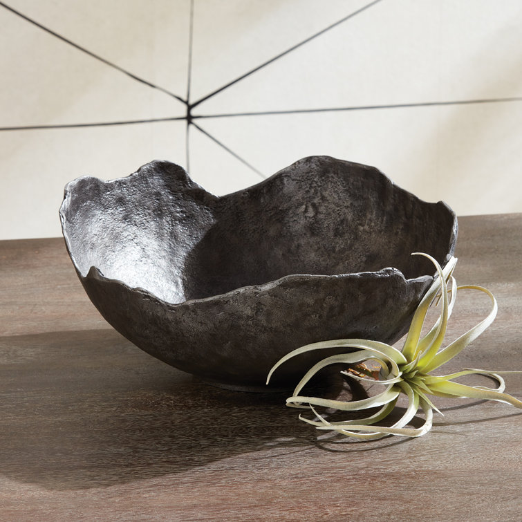 Handcrafted Oil-Rubbed Bronze Metal Decorative Bowl