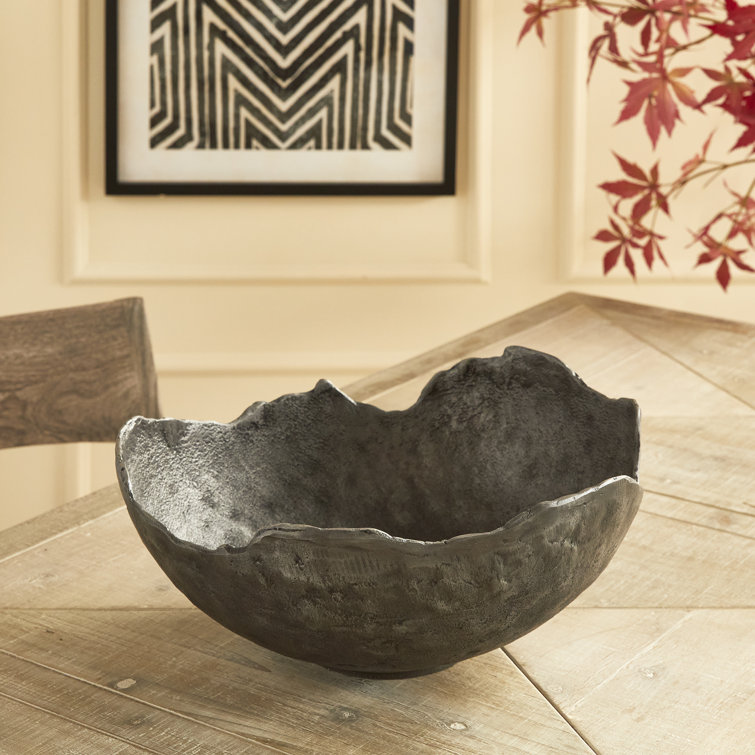 Handcrafted Oil-Rubbed Bronze Metal Decorative Bowl