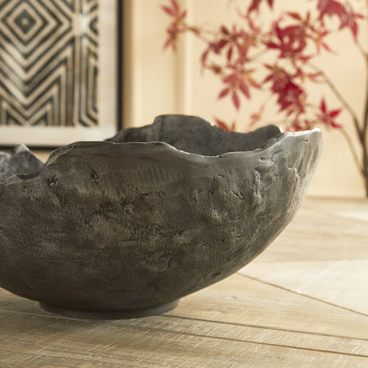 Handcrafted Oil-Rubbed Bronze Metal Decorative Bowl