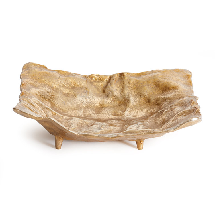 Arlene Gold Cast Aluminum Decorative Tray
