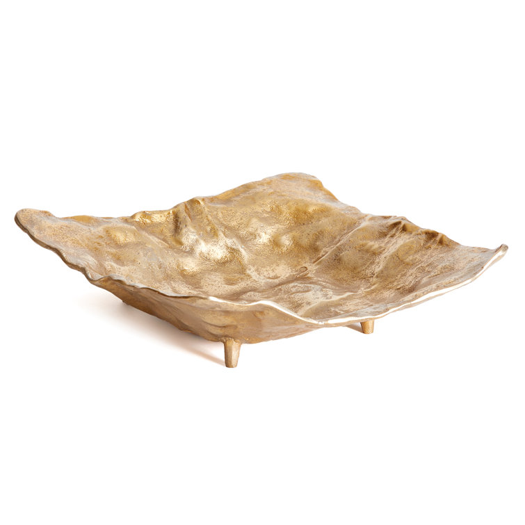 Arlene Gold Cast Aluminum Decorative Tray