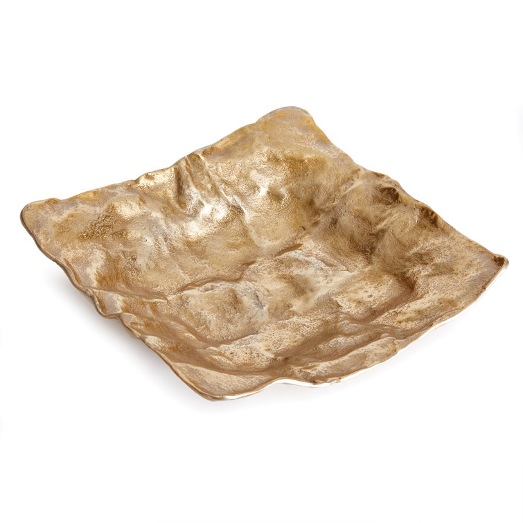 Arlene Gold Cast Aluminum Decorative Tray