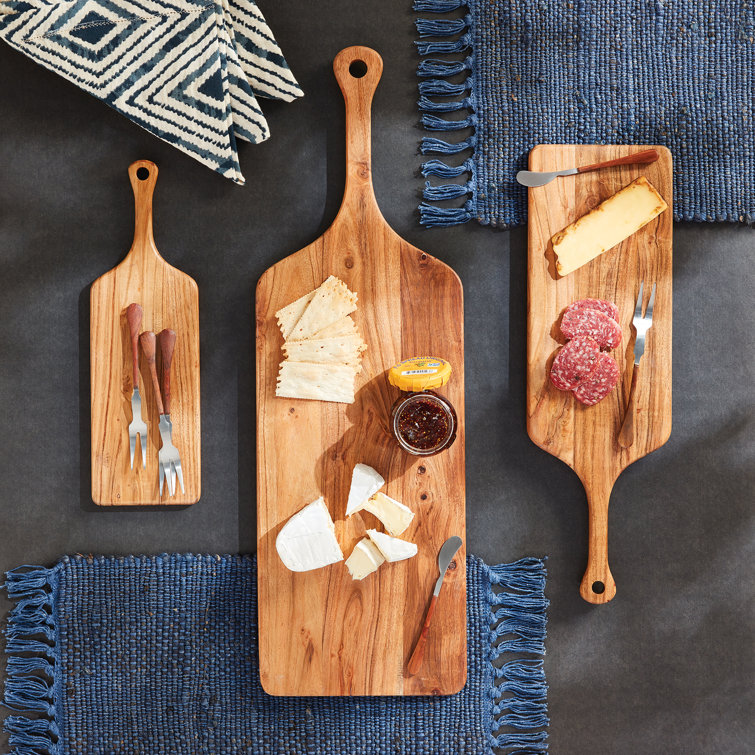 Natural Acacia Wood Charcuterie Serving Boards Set