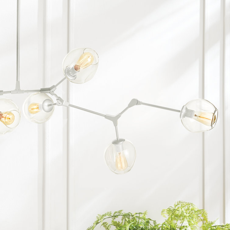 Daniella Matte White Adjustable Globe Chandelier