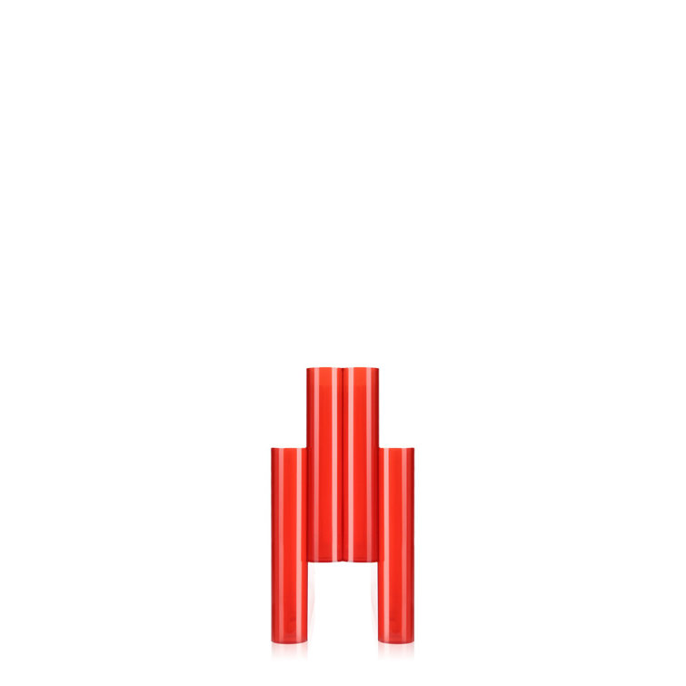 Orange Red Plastic Modern Magazine Rack