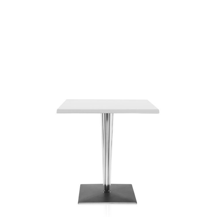 Starck & Quitllet 24" White Melamine Square Coffee Table