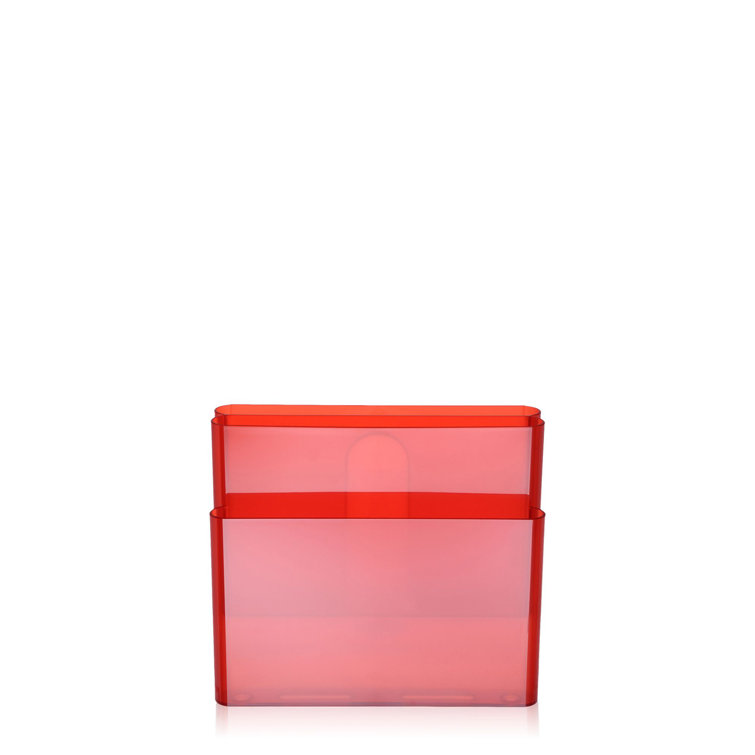 Orange Red Plastic Modern Magazine Rack