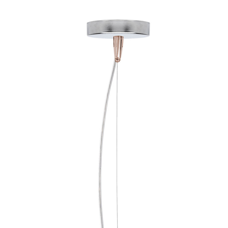 Ferruccio Laviani Mini Crystal Rose Chrome Pleated Pendant