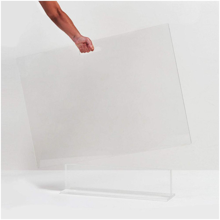 Clear Acrylic Freestanding Pet Gate Panel, 30 Inches Tall