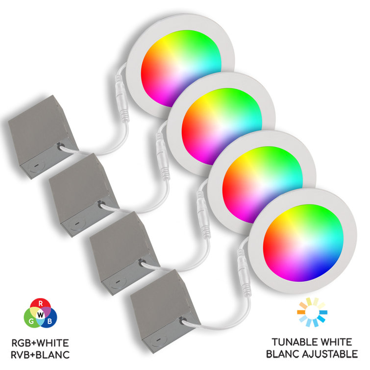 6.75'' White Matte LED Recessed Lighting Kit with Smart Control