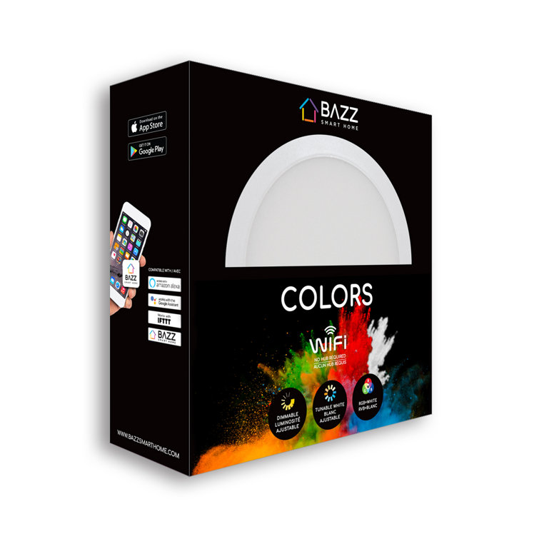 6.75'' White Matte LED Recessed Lighting Kit with Smart Control
