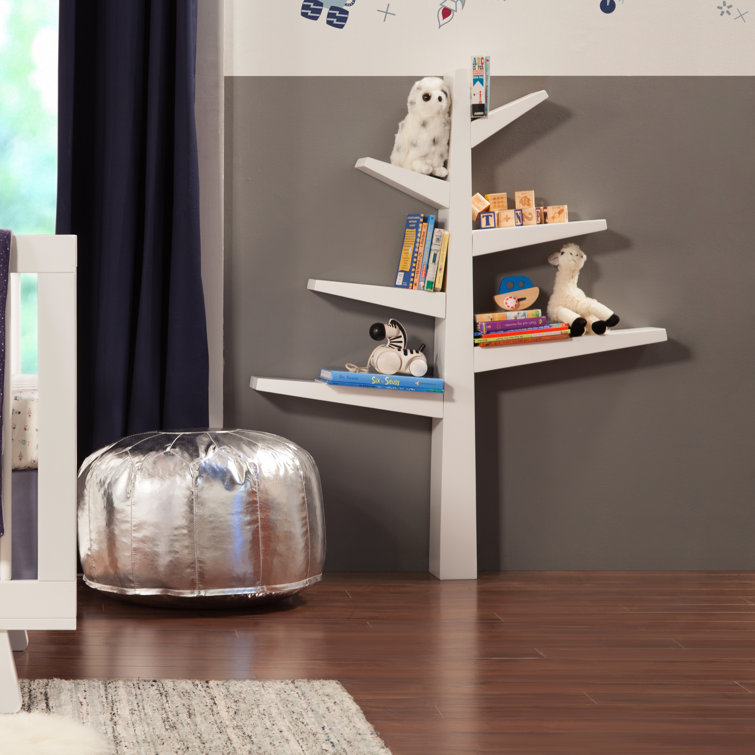 White Poplar Tree Shaped Kids Bookcase