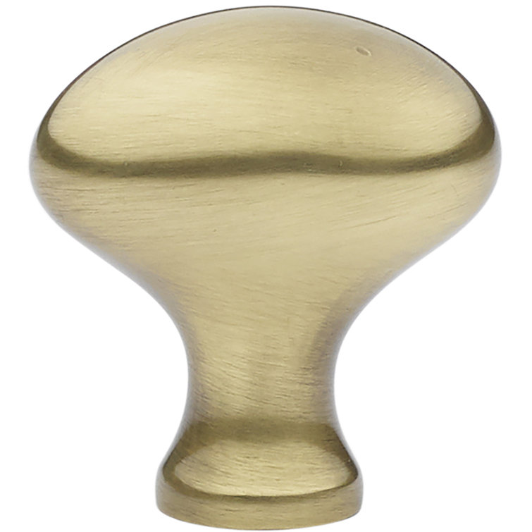 French Antique Brass Egg Cabinet Knob with Mounting Hardware