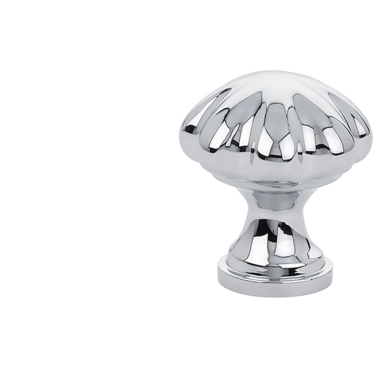 Polished Chrome Melon Cabinet Knob with Mounting Hardware