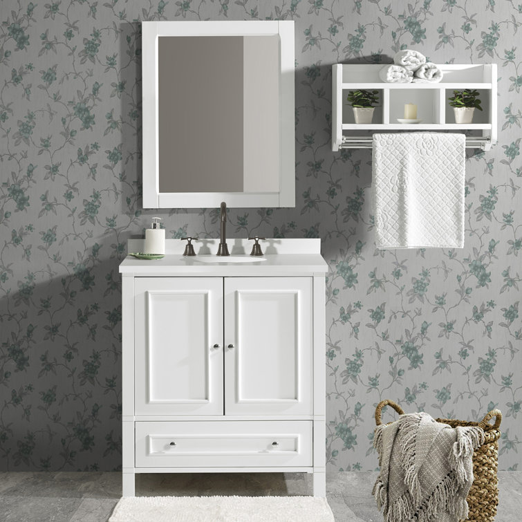 Williamsburg 30" White Pine Vanity Cabinet with Nickel Hardware