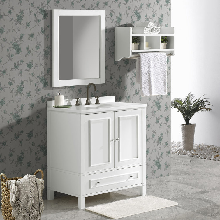 Williamsburg 30" White Pine Vanity Cabinet with Nickel Hardware