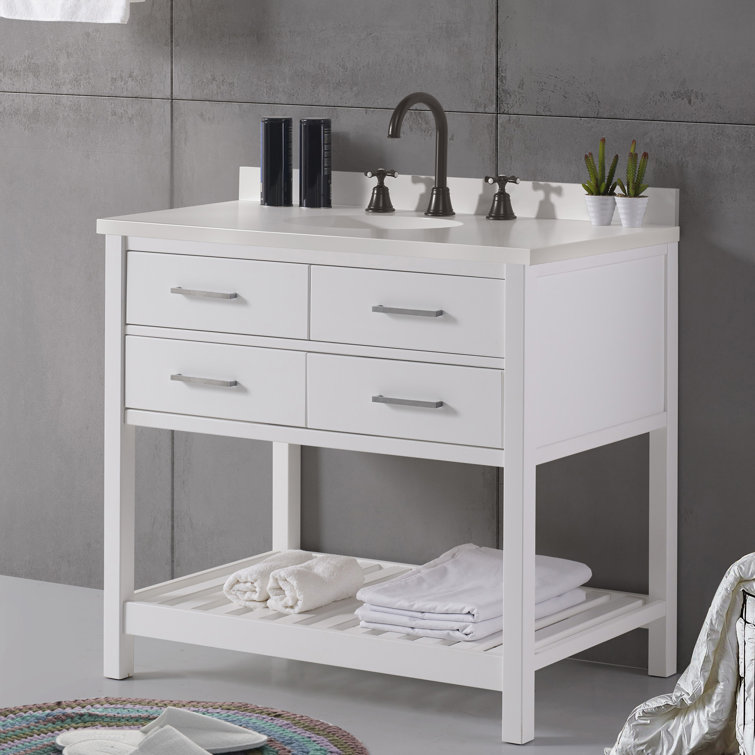 Williamsburg Traditional 36" Pine Vanity Cabinet with Nickel Hardware