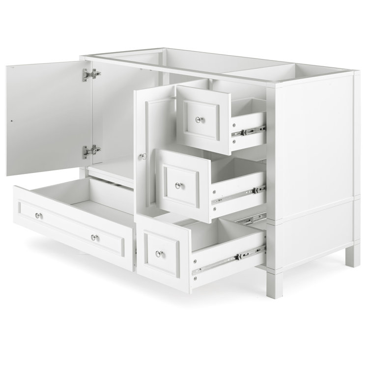 Williamsburg 48" White Pine Vanity Cabinet with Soft Close Drawers